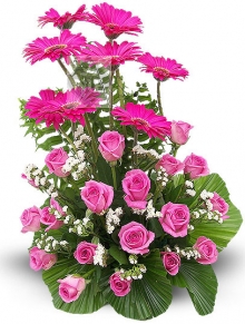 Love Arrangement of Pink Flower