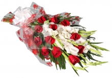 Bouquet of Red Rose and Gladioli