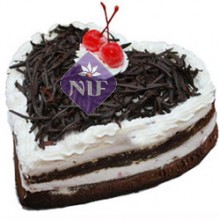 2 Kg. Heart Shape Black Forest Cake
