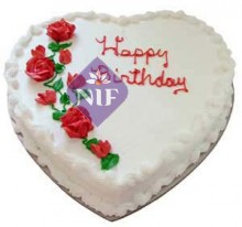 2 Kg. Heart Shape Vanilla Cake